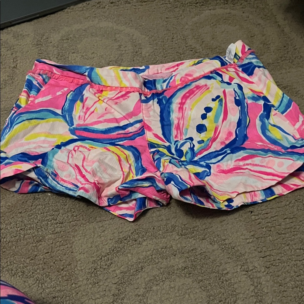 Lilly Pulitzer Pink and Blue Athletic Shorts